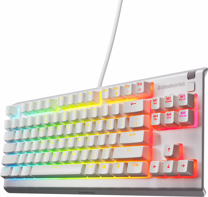 SteelSeries Apex Pro TKL Gaming Keyboard AZERTY White front