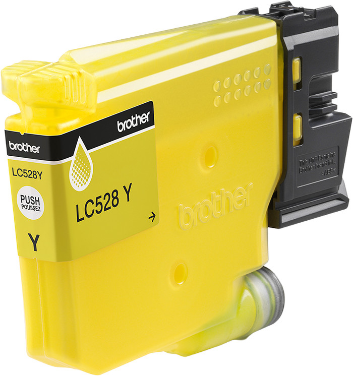 Brother LC-528 cartridge geel binnenkant