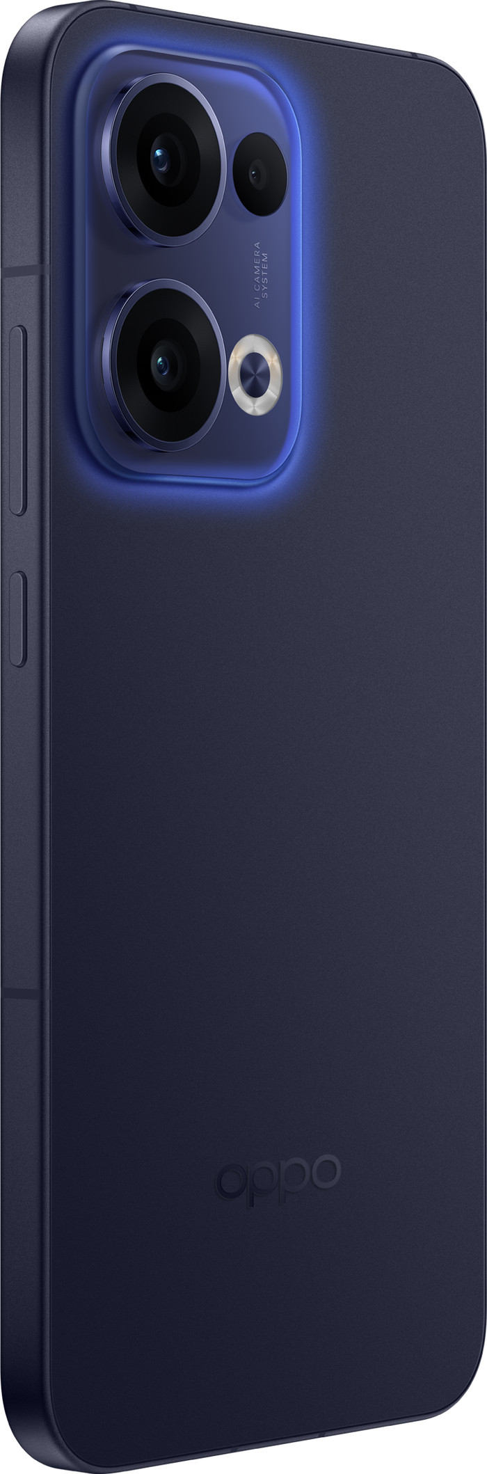 OPPO Reno13 256GB Blauw 5G + Just in Case Back Cover Transparant linkerkant