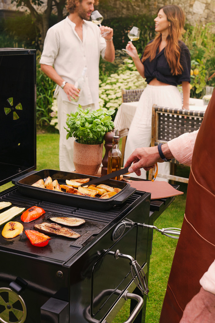 Boretti Bakplaat Carbone product in gebruik