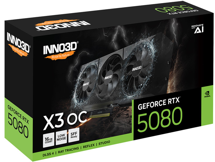 INNO3D GeForce RTX 5080 X3 OC 16 Go emballage