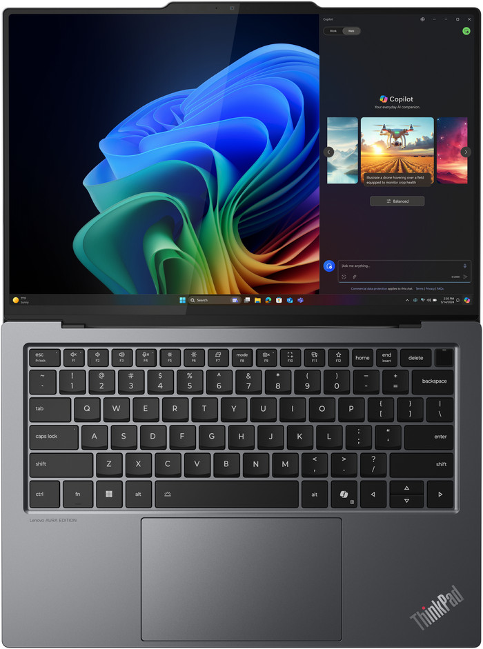 Lenovo ThinkPad X9-14 21QA002KMB Aura Edition Gen 1 AZERTY bovenkant