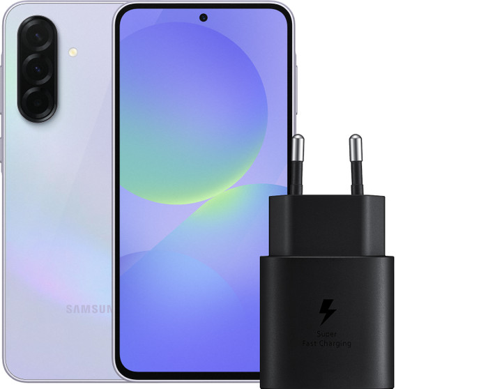 Samsung Galaxy A36 256GB Purple 5G + Samsung Charger 25W Black Main Image