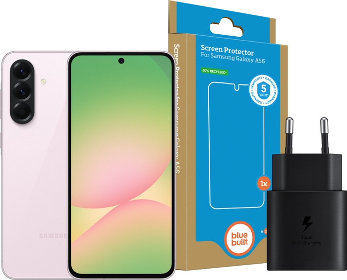 Samsung Galaxy A56 256 Go Rose 5G + Pack d'Accessoires de Base Main Image