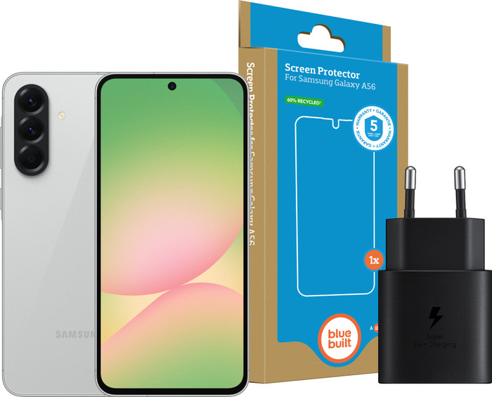 Samsung Galaxy A56 256 Go Gris 5G + Pack d'Accessoires de Base Main Image