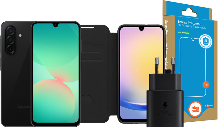 Samsung Galaxy A26 128GB Black 5G + Complete Accessory Pack Main Image