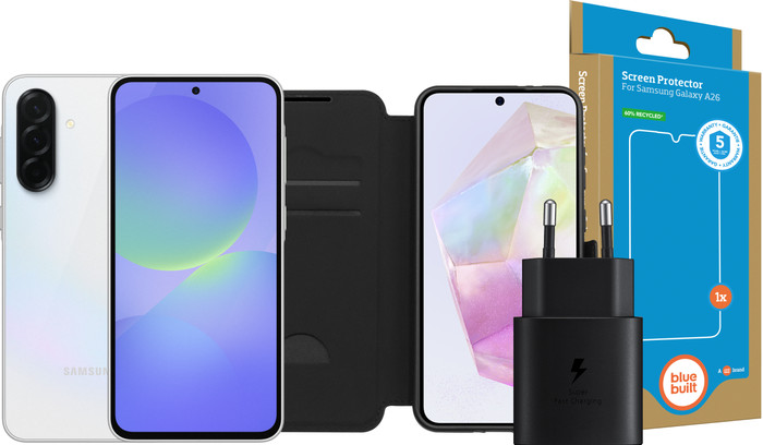 Samsung Galaxy A36 128GB Wit 5G + Compleet Accessoirepakket Main Image