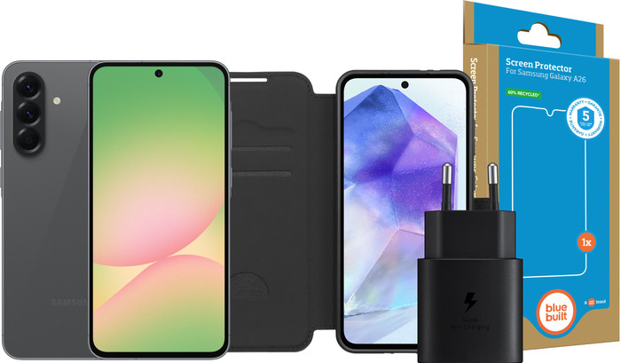 Samsung Galaxy A56 128 Go Noir 5G Enterprise Edition + Pack d'Accessoires Complet Main Image