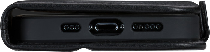 DBramante1928 Copenhagen Slim iPhone 16e Book Case Cuir Noir dessous
