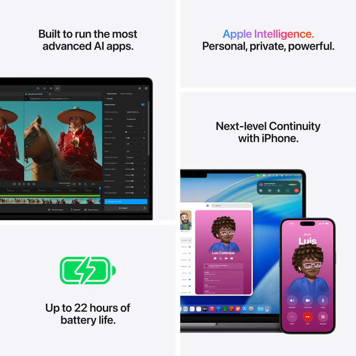 Apple MacBook Pro 14 Pouces M5 Pro (CPU 15 Cœurs / GPU 16 Cœurs) 24 Go/1 To Argent QWERTY visuel fournisseur