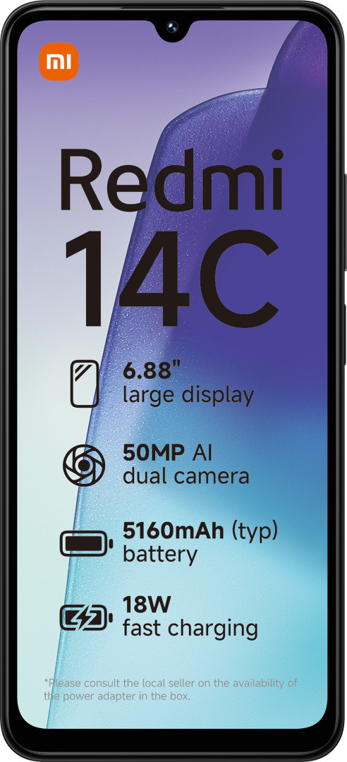 Redmi 14C 128GB Zwart 4G voorkant