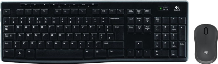 Logitech K270 Wireless Keyboard AZERTY + Logitech M240 Silent Wireless Mouse Black Main Image