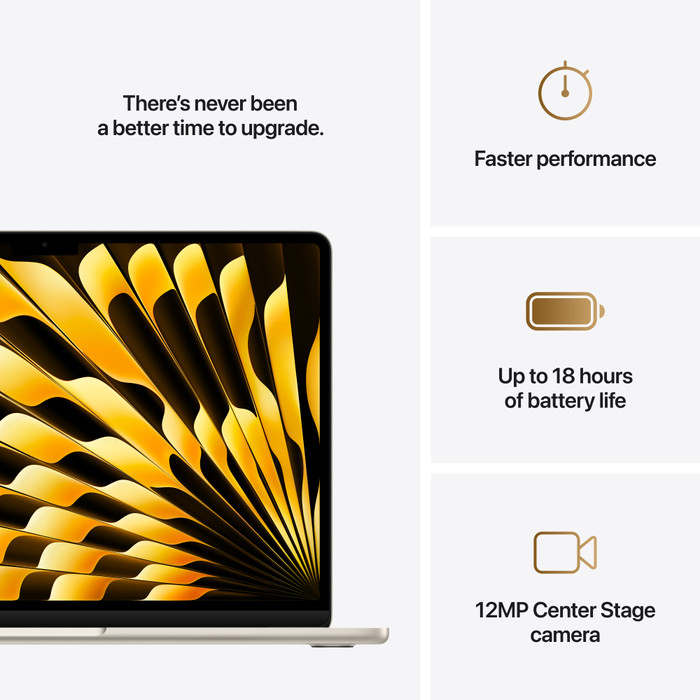 Apple MacBook Air 13 inches (2025) M4 (10 CPU/8 GPU) 16GB/256GB Starlight AZERTY visual supplier