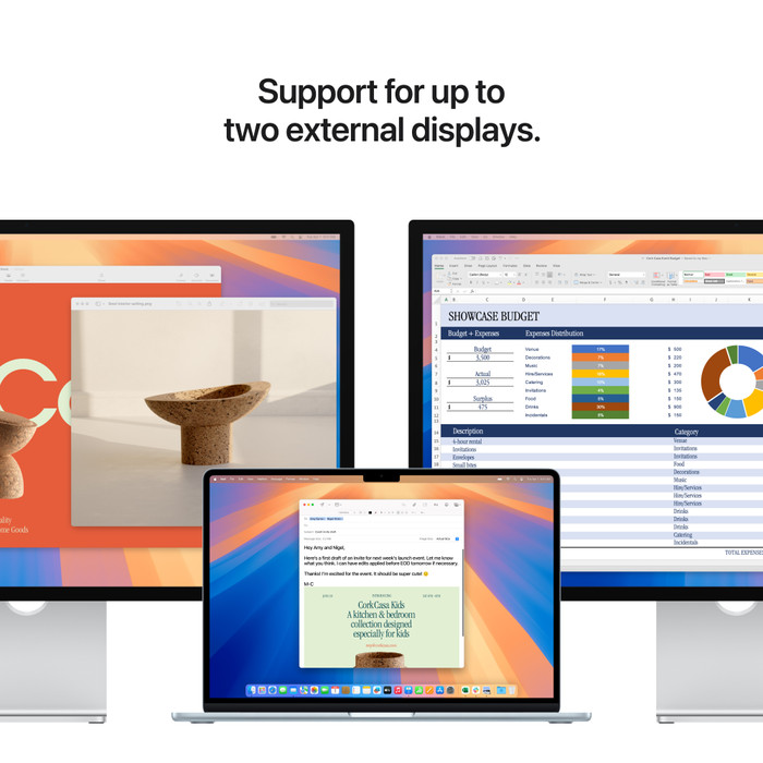 Apple MacBook Air 15 inches (2025) M4 (10 CPU/10 GPU) 16GB/256GB Starlight AZERTY visual supplier