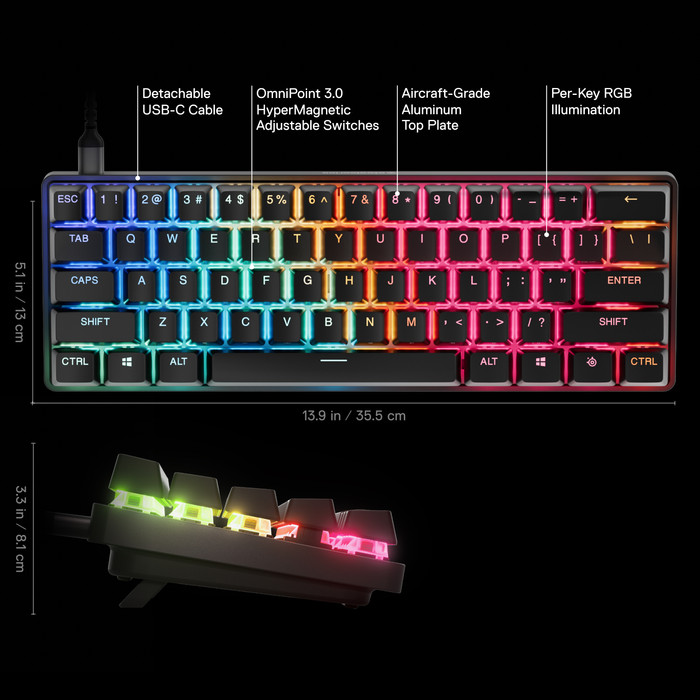 SteelSeries Apex Pro Mini Gen 3 Gaming Toetsenbord Azerty visual leverancier