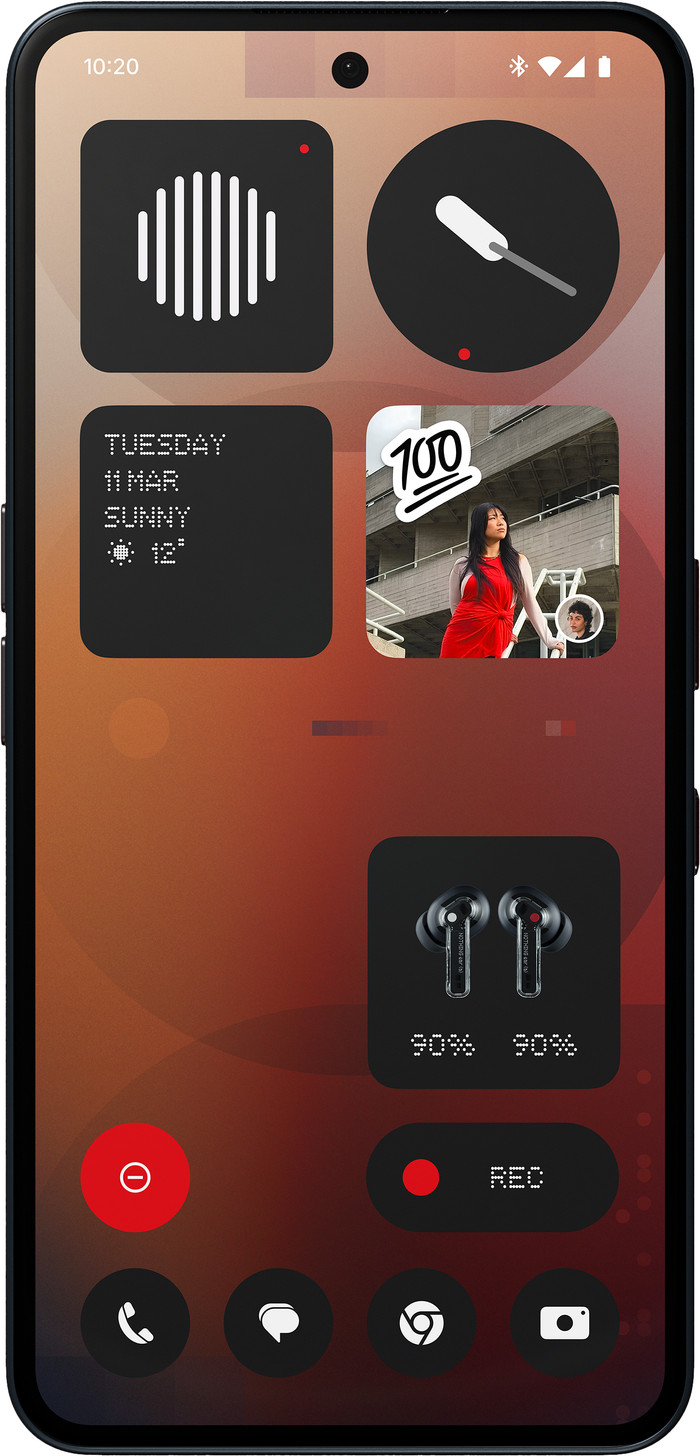 Nothing Phone (3a) 128 Go Noir 5G + Just in Case Back Cover Noir avant