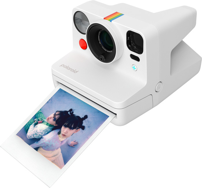 Polaroid Now+ 3 Wit product in gebruik