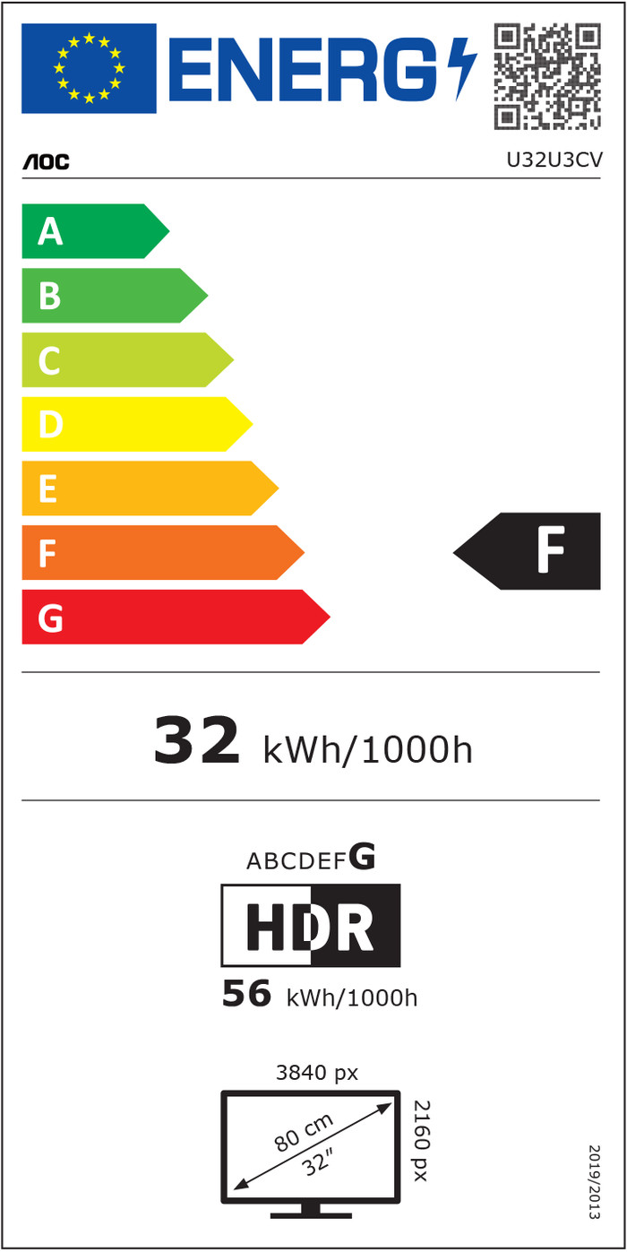 AOC U32U3CV energy label
