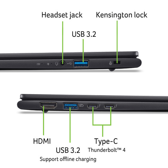 Acer TravelMate P6 14 AI TMP614-54-TCO-72CH QWERTY detail