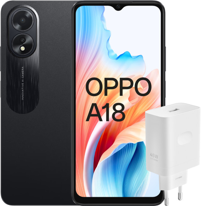 OPPO A18 128 Go Mauve 4G +OPPO SuperVOOC Chargeur 45 W Main Image