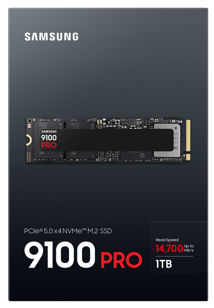 Samsung 9100 Pro 1TB PCIe 5.0 M.2 SSD packaging