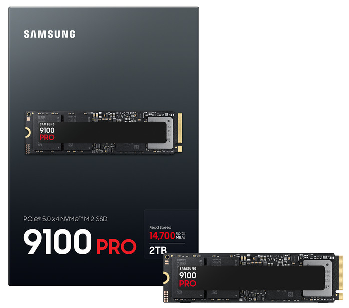 Samsung 9100 Pro 2TB PCIe 5.0 M.2 SSD combined product