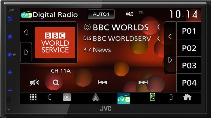 JVC KW-M695DBW Black front