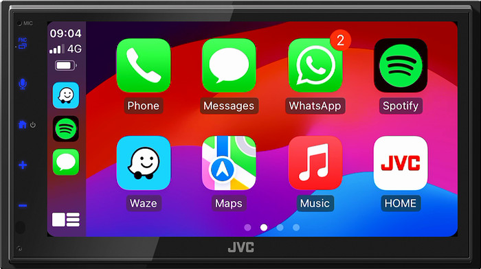 JVC KW-M695DBW Black front