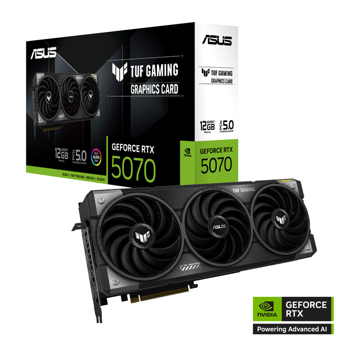 ASUS TUF Gaming GeForce RTX 5070 12 Go produit composé