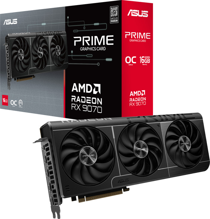 ASUS PRIME Radeon RX 9070 OC 16GB packaging