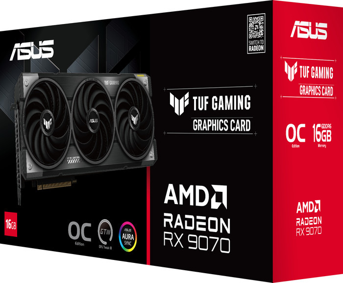 ASUS TUF Gaming Radeon RX 9070 OC 16 Go emballage