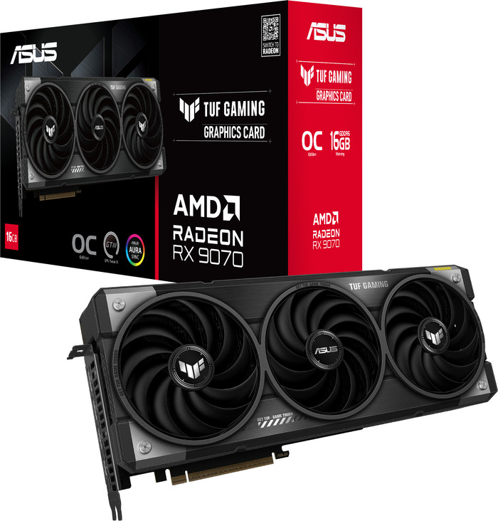 ASUS TUF Gaming Radeon RX 9070 OC 16 Go emballage