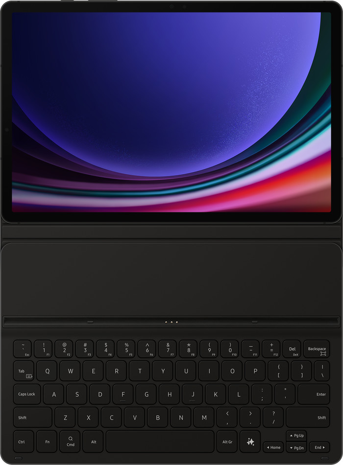 Samsung Galaxy Tab S9/S9 FE/S10 FE Slim Étui Clavier AZERTY Noir dessus