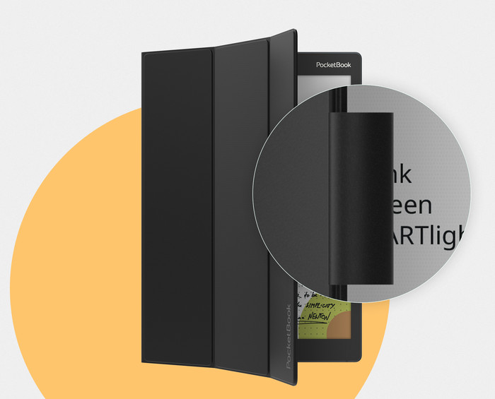 PocketBook Color Note Cover Flip Zwart product in gebruik