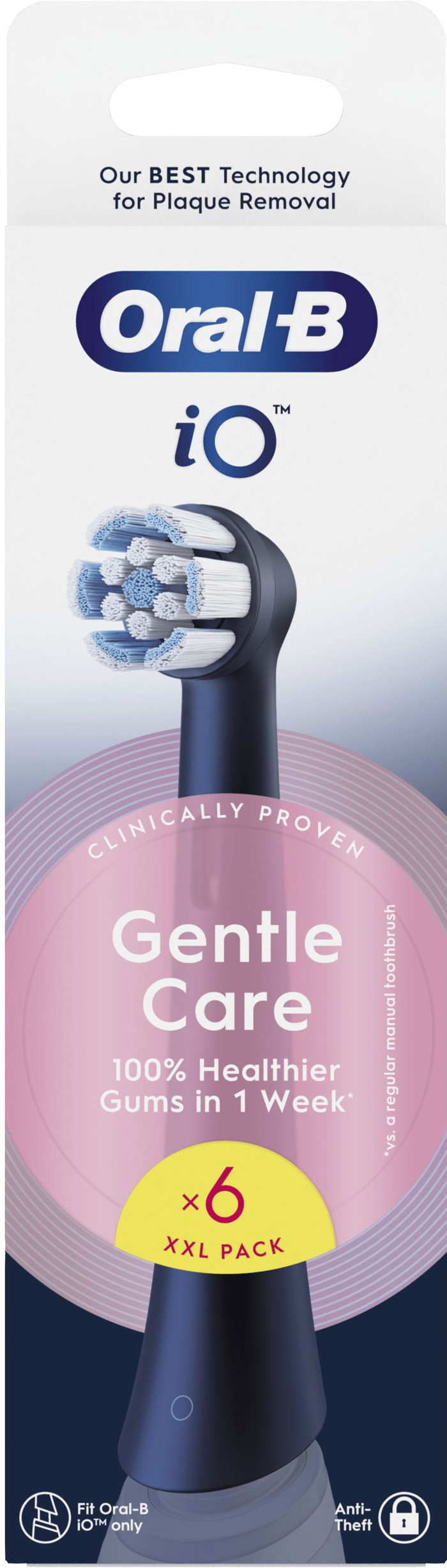 Oral-B iO Gentle Care Zwart (6 stuks) verpakking