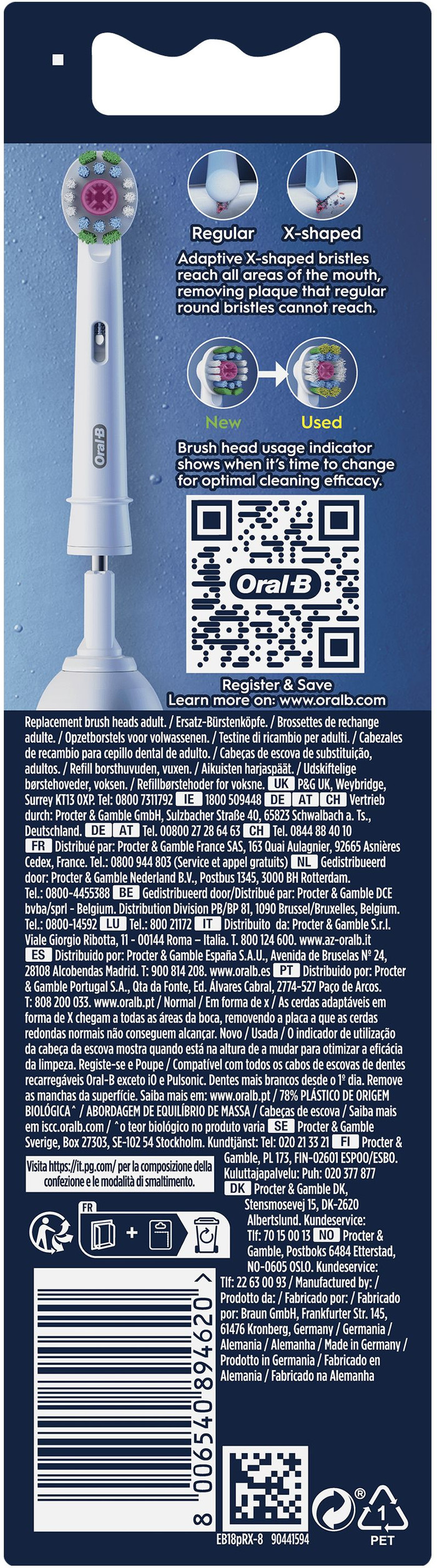 Oral-B Pro 3D White (8 stuks) verpakking