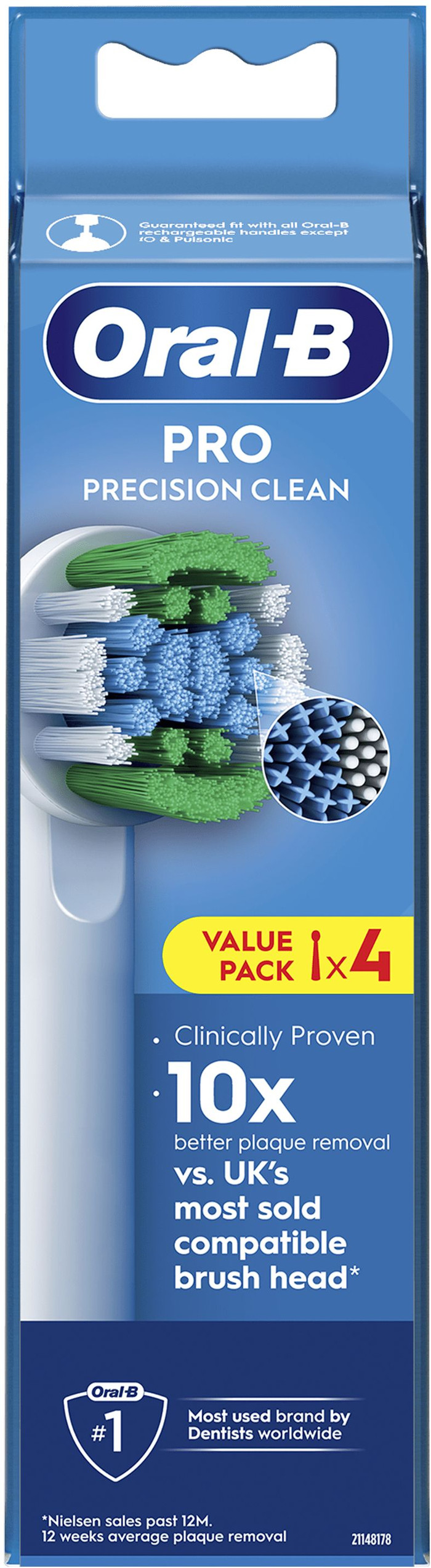 Oral-B Pro Precision Clean Blanc (4 pièces) emballage