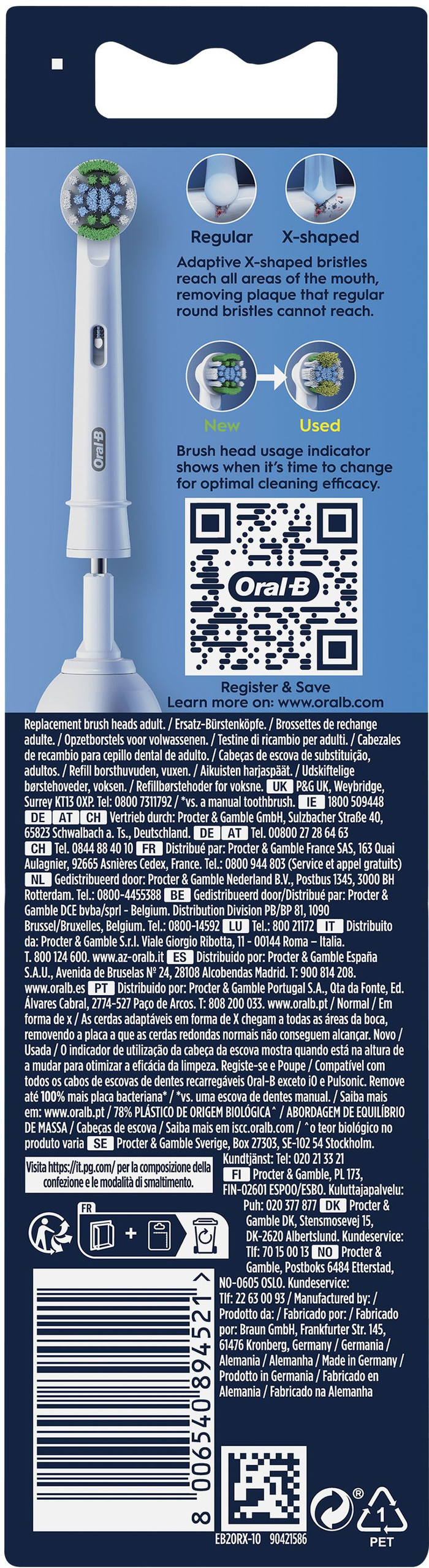 Oral-B Pro Precision Clean Wit (10 stuks) verpakking