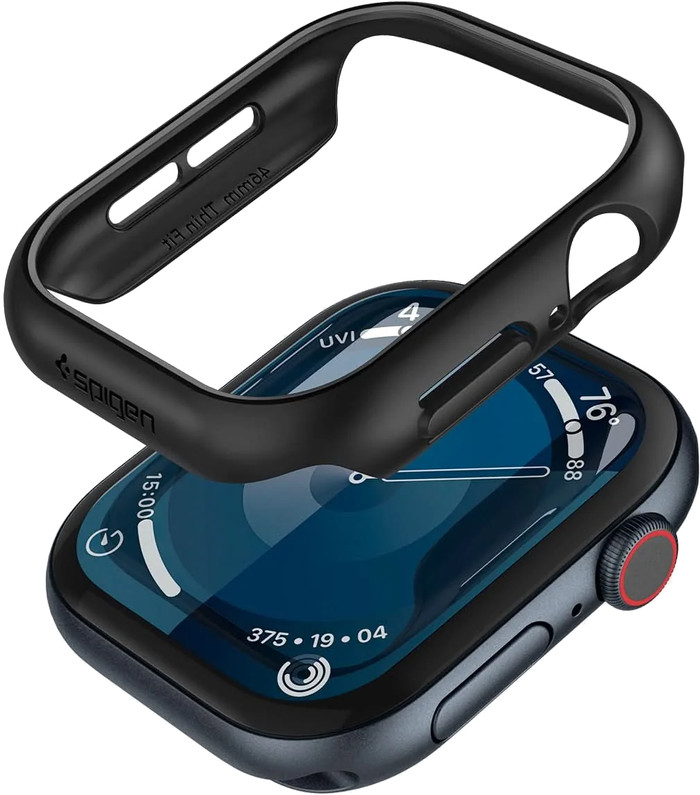 Spigen Apple Watch Series 10 46mm Bumper Case Zonder Glas product in gebruik