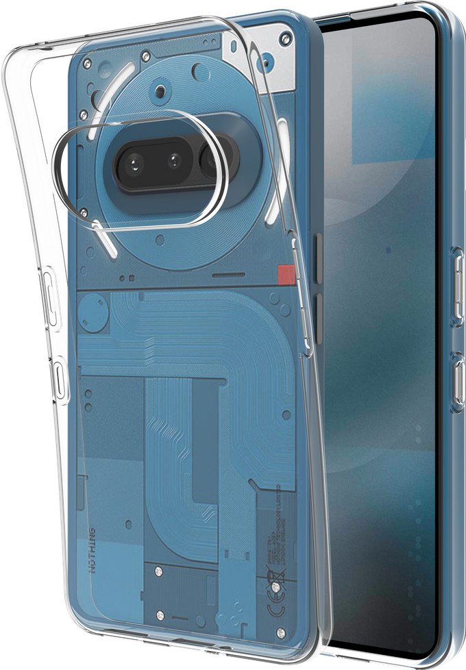 Just in Case Soft Design Nothing Phone (3a) Back Cover Transparent côté droit