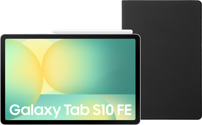 Samsung Galaxy Tab S10 FE 10,9 inch 128GB Wifi Zilver + BlueBuilt Book Case Zwart Main Image