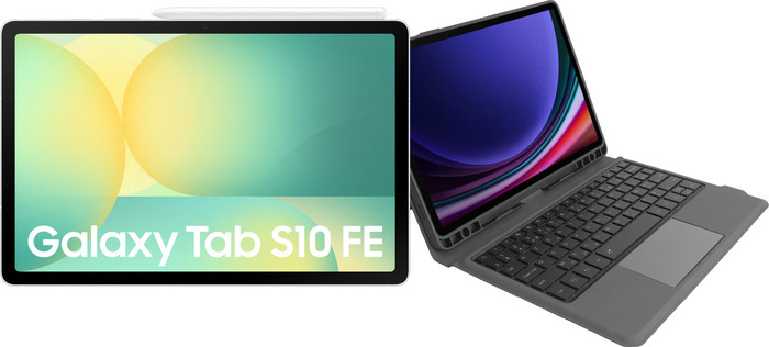 Samsung Galaxy Tab S10 FE 10,9 inch 256GB Wifi Zilver + Toetsenbord Hoes AZERTY Main Image
