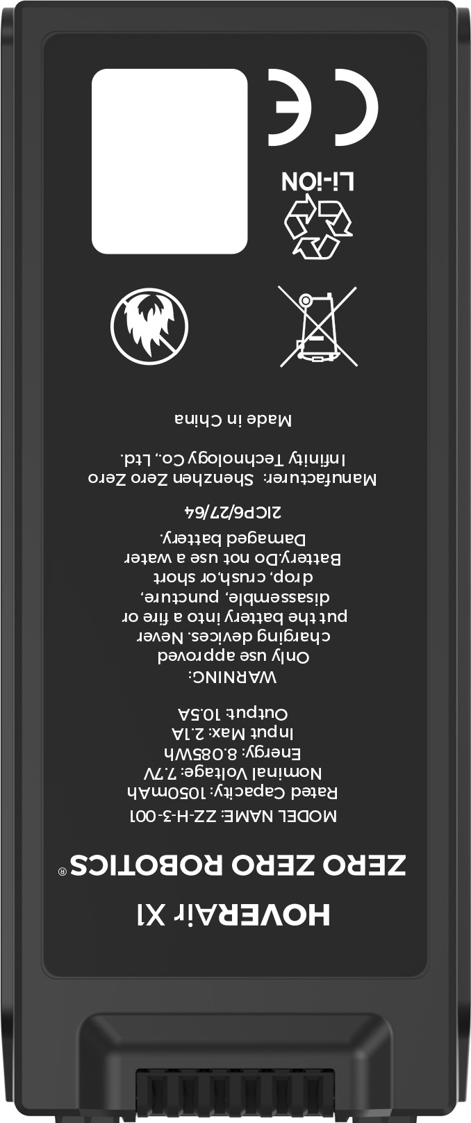 HOVERAir X1 Battery Zwart detail