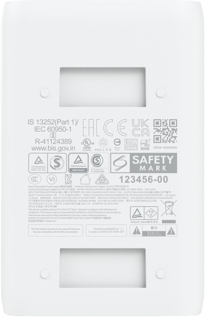 Ubiquiti PoE+ Adapteur (30 W) arrière