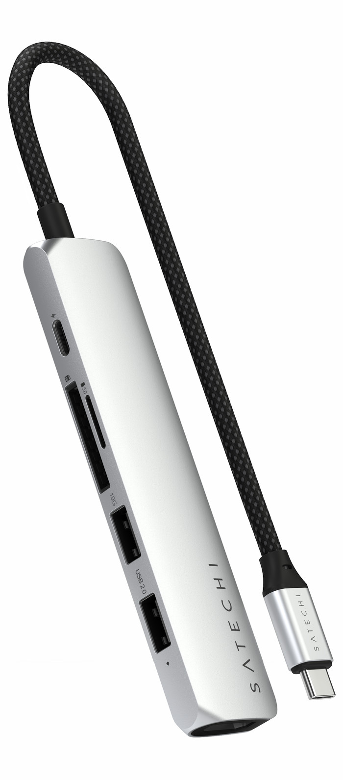 Satechi Type C Slim Multi-Port Adapter V2 Space Grey detail