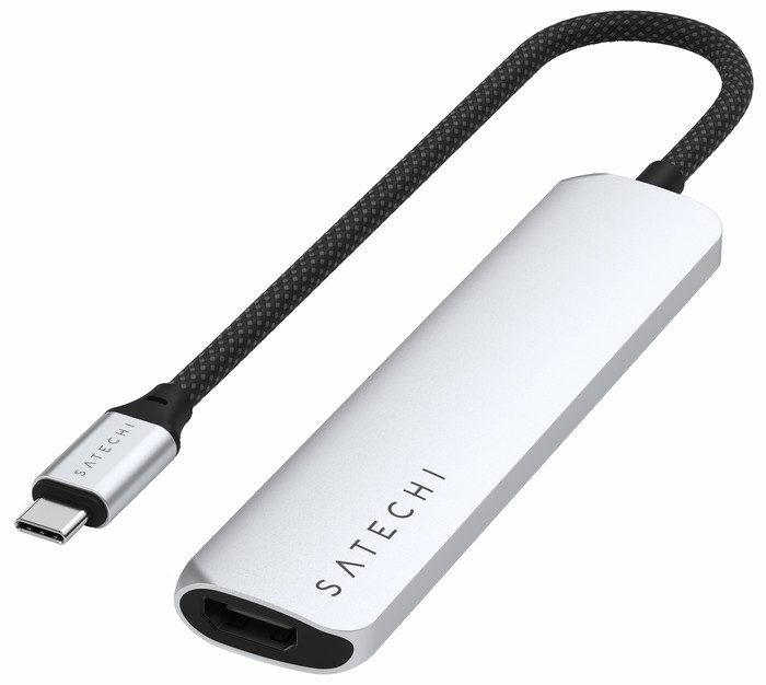 Satechi Type C Slim Multi-Port Adapter V2 Space Grey Main Image