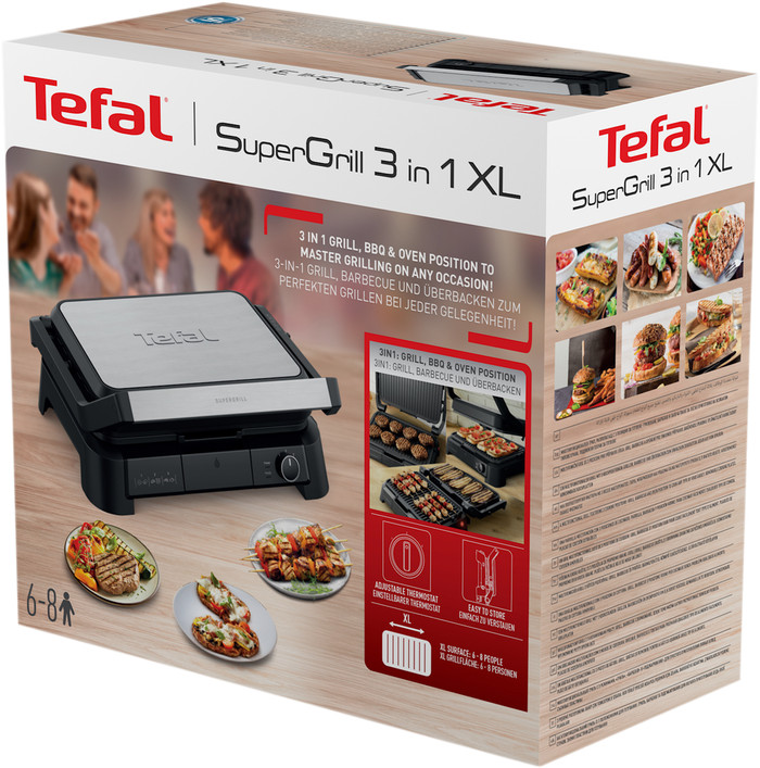 Tefal SuperGrill 3-in-1 GC520D XL packaging
