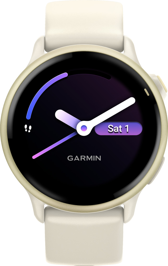 Garmin Vivoactive 6 Music Goud/Wit voorkant
