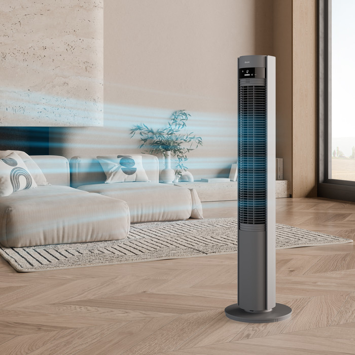 Duux Elevate Gray product in use