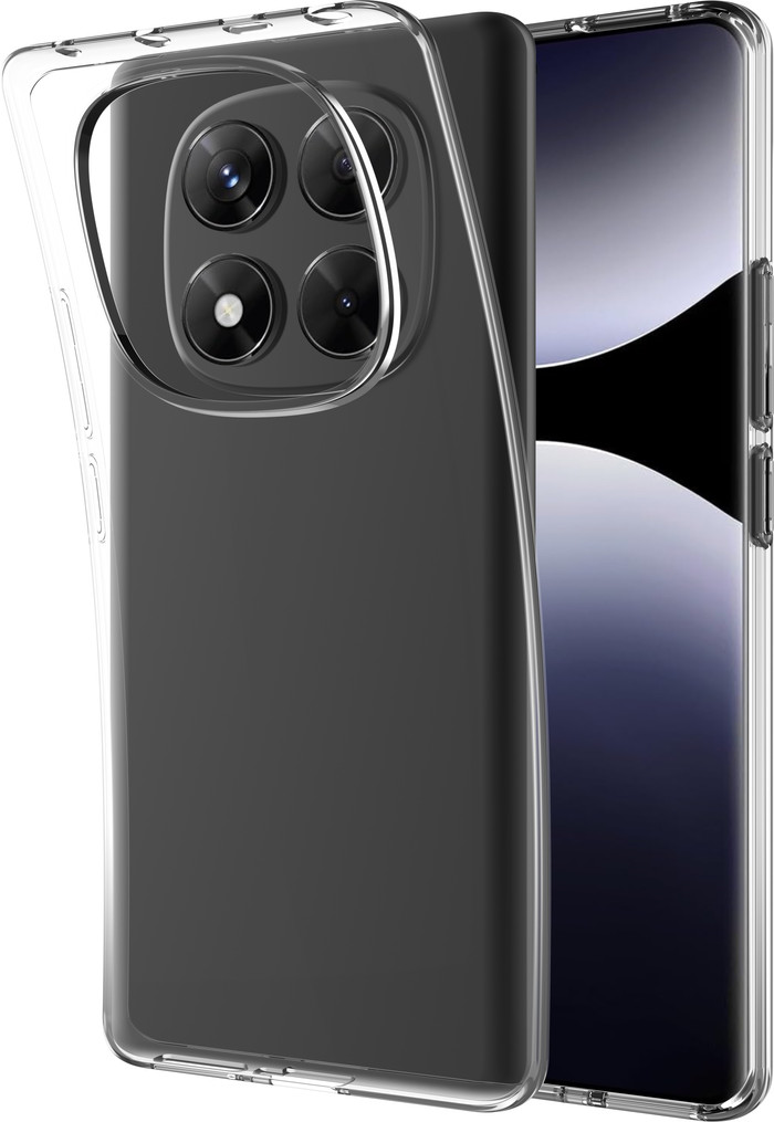 Just in Case Soft Design Xiaomi Redmi Note 14 Pro 5G Back Cover Transparent produit composé